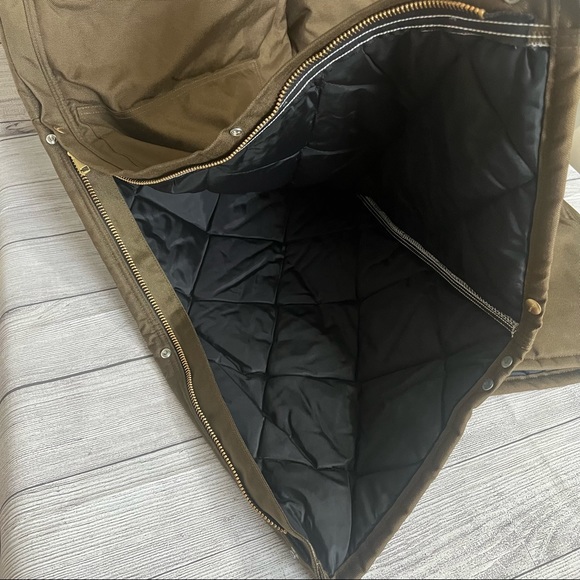 Carhartt Arctic Zip Front Bib-Overall Quilt Lined Size 50x30 Brown Model R33 - Picture 5 of 14